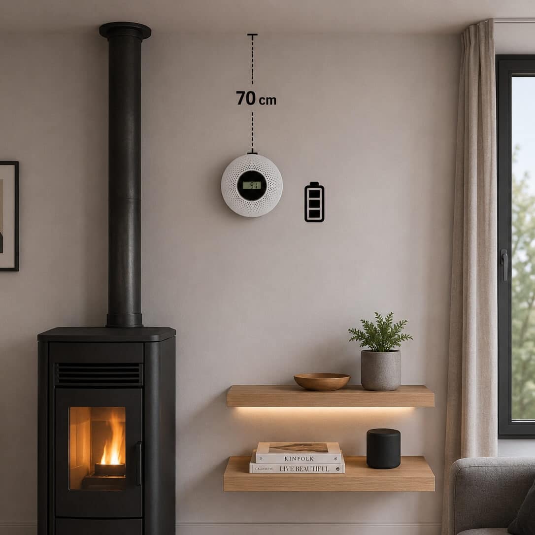 Allarme Combinato CO + Fumo - Rilevatore Smart per Sicurezza Domestica e Hotel