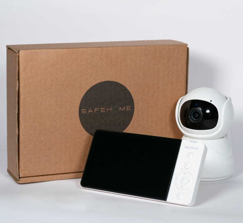 Simyke Baby Monitor Video Con Schermo IPS 5" E App - Telecamera 1080p, Visione Notturna HD, Audio Bidirezionale, Rilevamento Movimento, Portata 365m - 4
