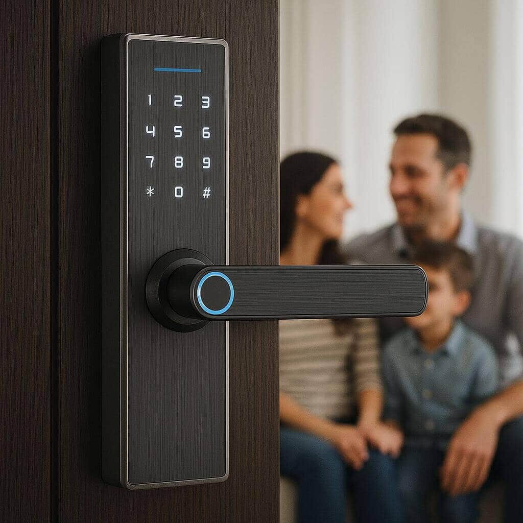 Serratura-Intelligente-per-Porta-in-Legno-Acciaio-Wi-Fi