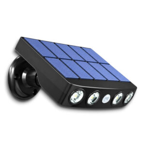 Faretto-led-esterno-con-pannello-solare-sensore-di-movimento-e-telecamera-fittizia