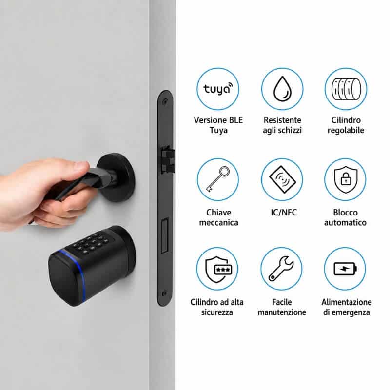 Serratura-smart-con-cilindro-europeo-compatibile-con-porte-standard-e-blindate-Bluetooth-con-app