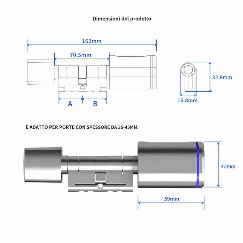 Serratura-smart-con-cilindro-europeo-compatibile-con-porte-standard-e-blindate-Bluetooth-con-app